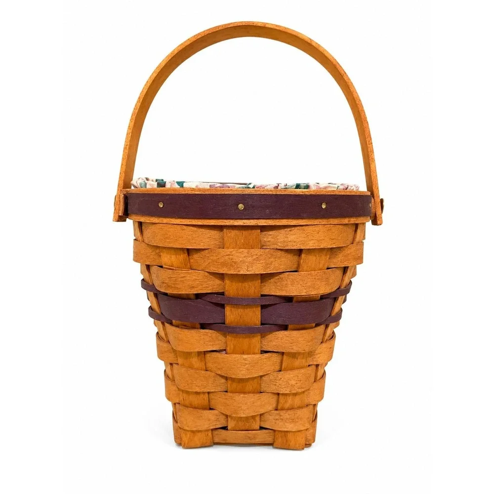 Longaberger 1994 May Series Lilac Basket+Prot+Liner+Tie On+Cards 5th Edition NOS